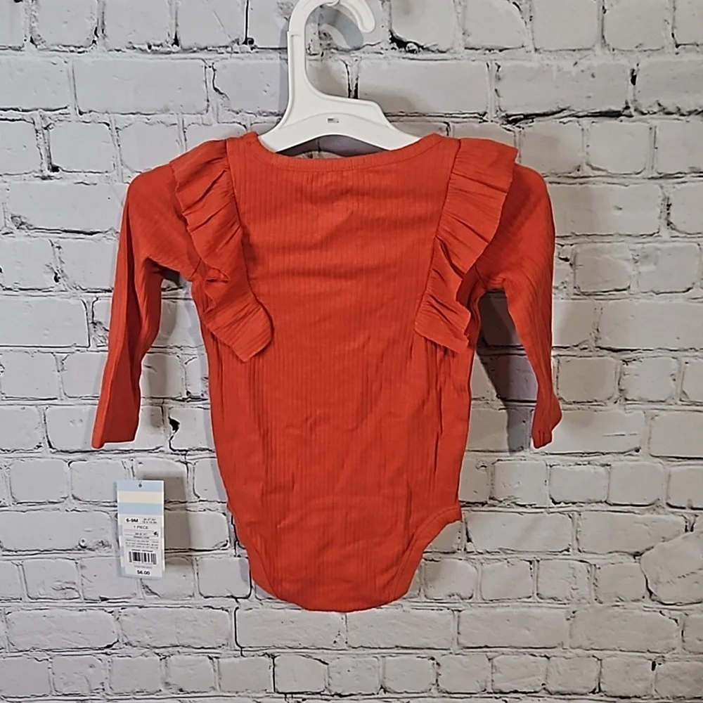 Long sleeve ruffled onesie bodysuit - Picture 8 of 8